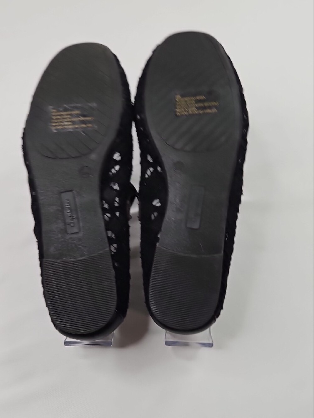 Seychelles Women's Black Lace Crochet Mary Jane Flats with Silver Buckle 9W - Picture 6 of 8